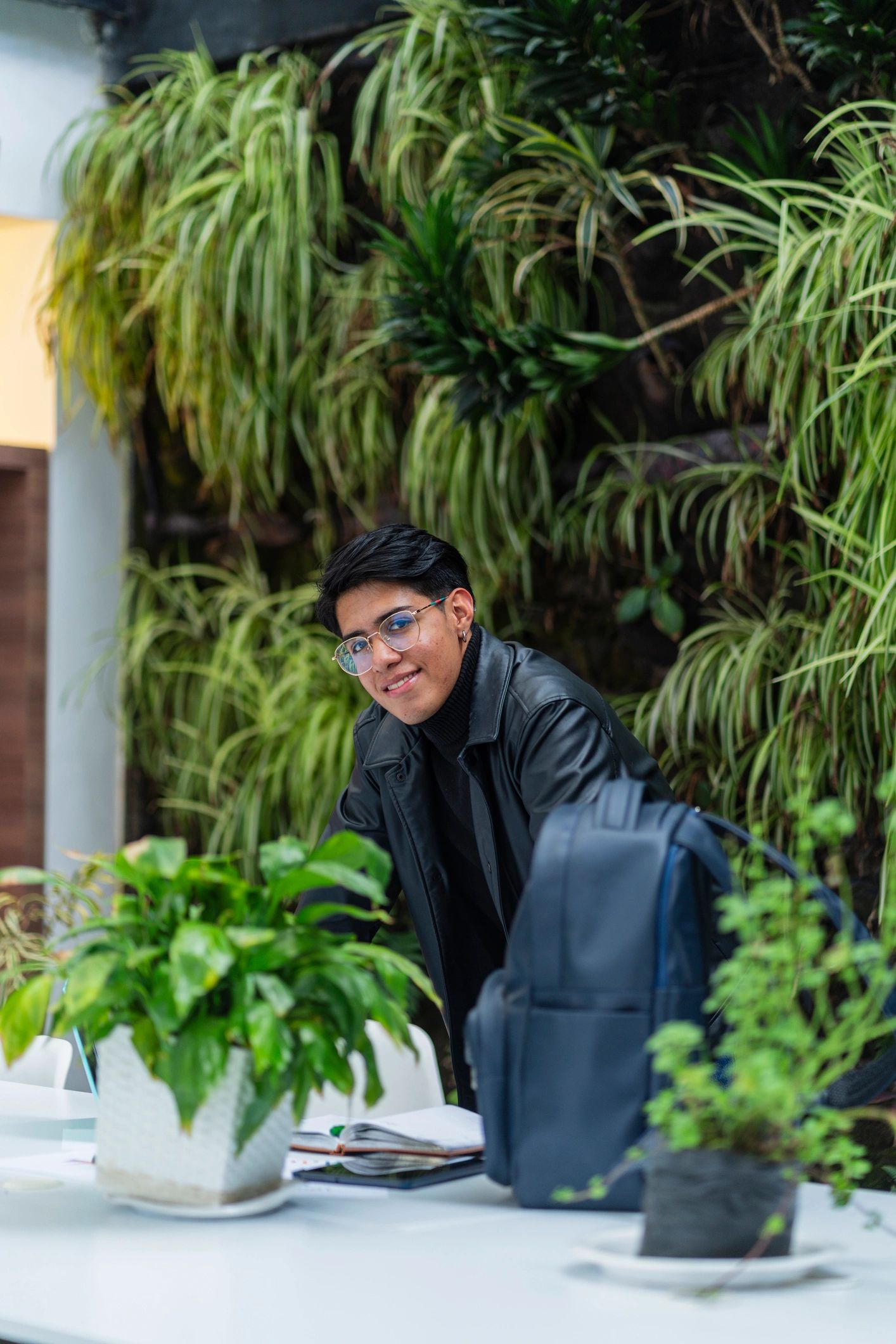 Portrait of a young professional outdoors